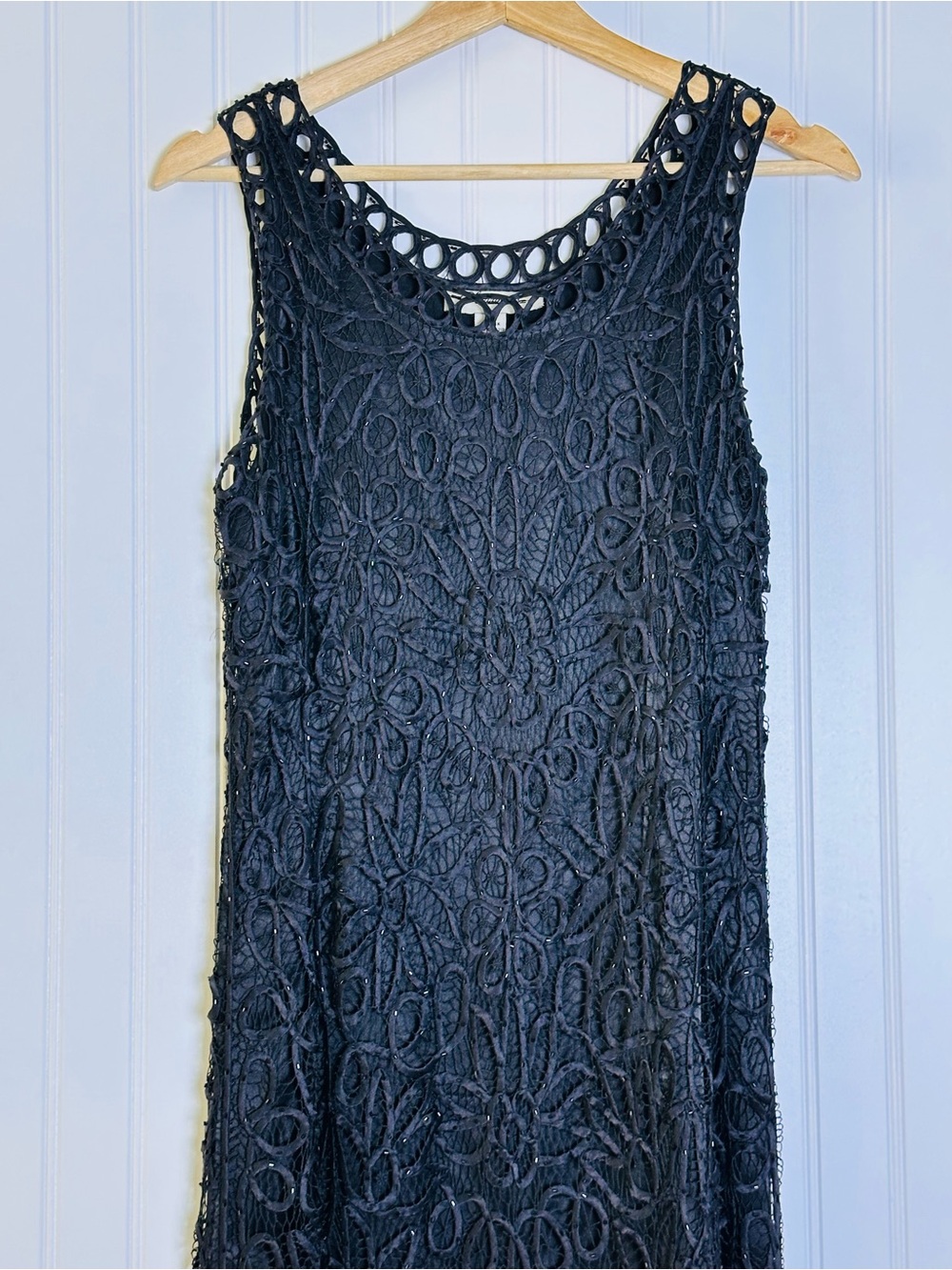Soulmates Handcrafted Embroidered Beaded Silk Lace Evening Dress Jacket Set Sz L - Picture 11 of 16